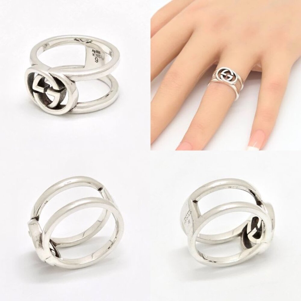 Gucci Interlocking G Ring Star Ring Silver Sv 925… - image 5